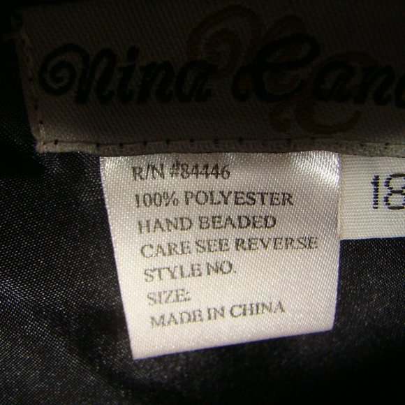 Elegant hand beaded spaghetti Strap Black Long Dress - size 18 - Picture 7 of 7